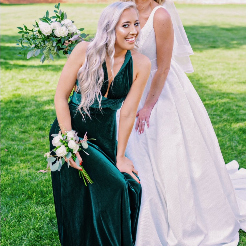 Green Velvet Dress worn once